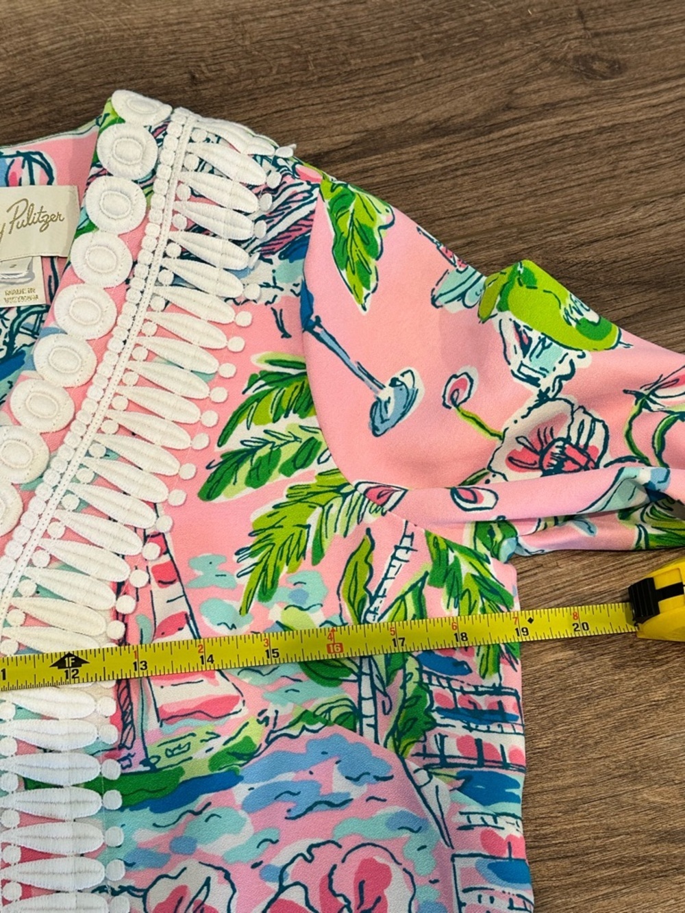 NWT! Lilly Pulitzer Occelpo Pink Tropical Print V-Neck Maxi Caftan Dress Size 2 - Picture 9 of 11